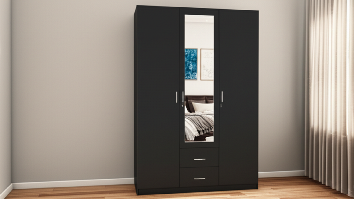 3 door wardrobe with mirror