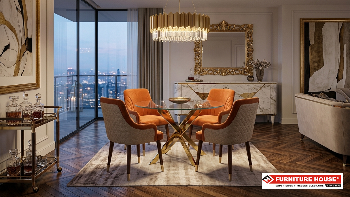 Glass Dining Table Set