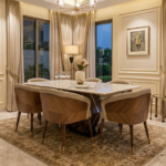 6 Seater Marble Top Dining Table Set – Modern Luxury for Your Dining Space