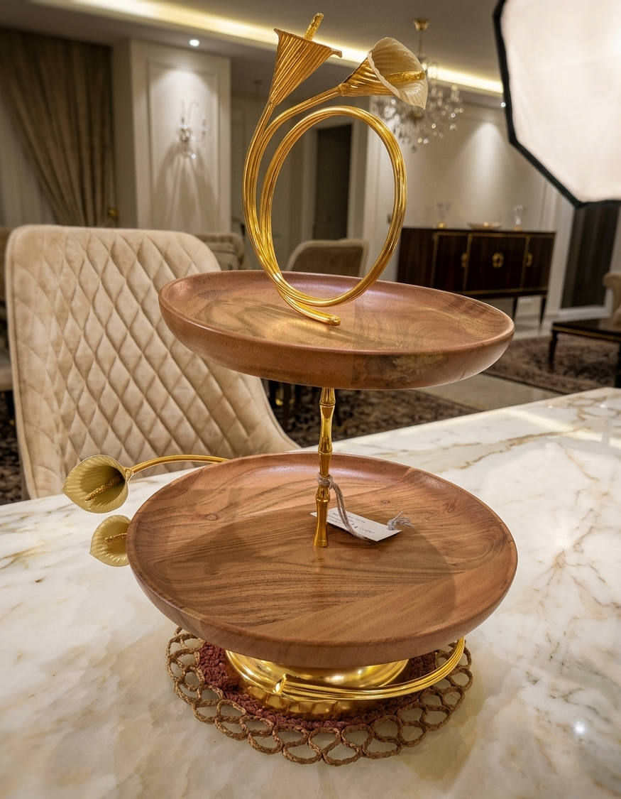 Wooden Serving Stand